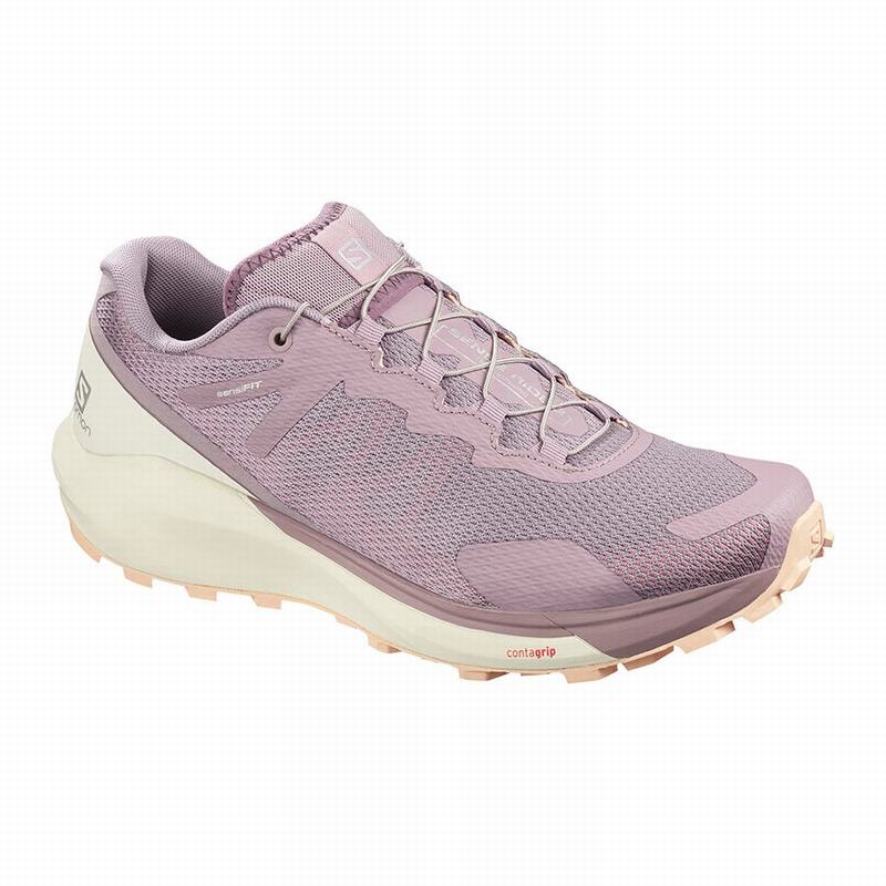 Salomon Israel SENSE RIDE 3 W - Womens Running Shoes - Pink (UEMQ-29430)